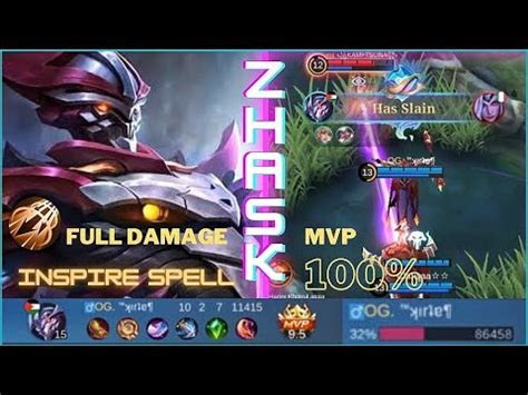 ZHASK MVP GAMEPLAY ITEM FULL DAMAGE SPELL INSPIRE 2022 Mobile