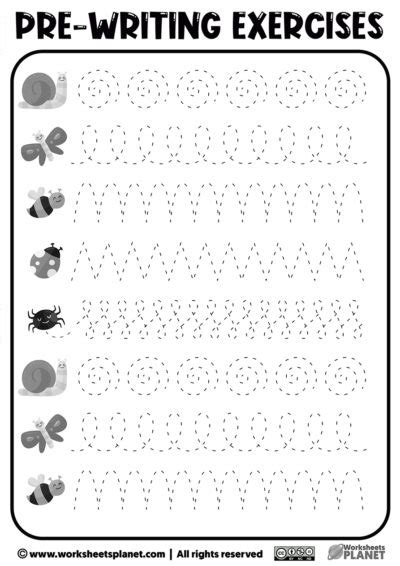 Pre Writing Worksheets Free Printables Pdf