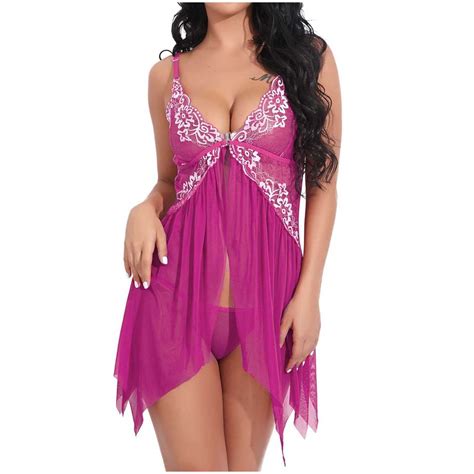 Favipt Nightgown For Women Sexy Chemise Lingerie Nightie Full