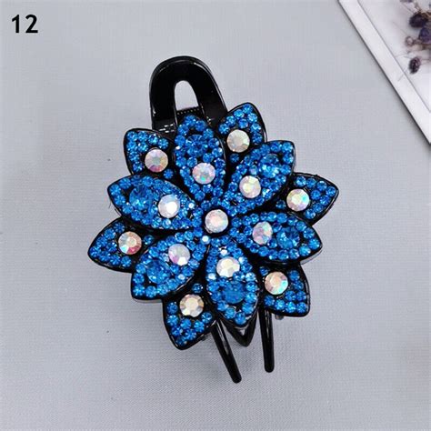 Women Crystal Rhinestone Hairpin Hair Clips Hair Claw Fashion Hair