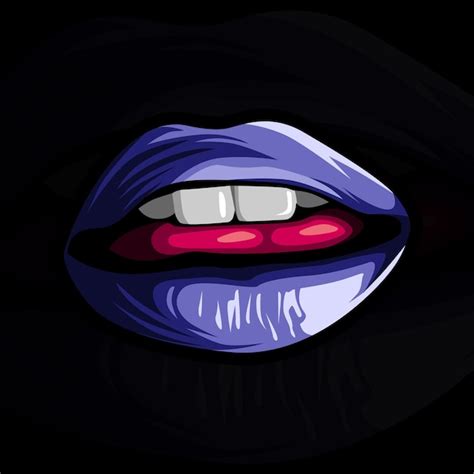 Premium Vector Sexy Lips Vector Illustration Templates