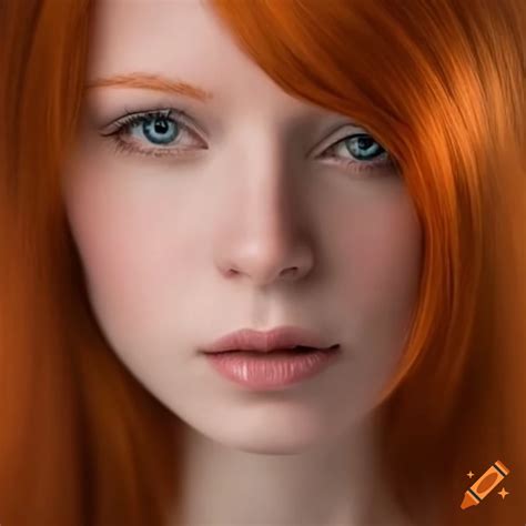 Highly Detailed Posh Redheaded Young Woman