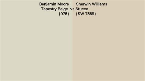 Benjamin Moore Tapestry Beige 975 Vs Sherwin Williams Stucco SW 7569