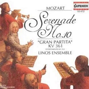 W A Mozart Linos Ensemble Mozart Serenade No 10 In B Flat K