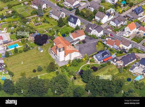 Ortsansicht Stadtteil Langschede Und Kath St Konrad Kirche In