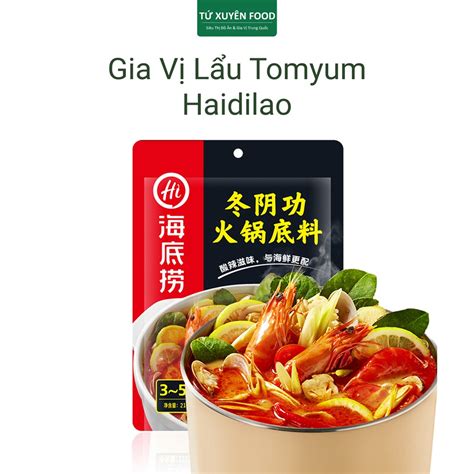 Haidilao Tomyum Spicy And Sour Thai Hot Pot Seasoning 210g Shopee Singapore