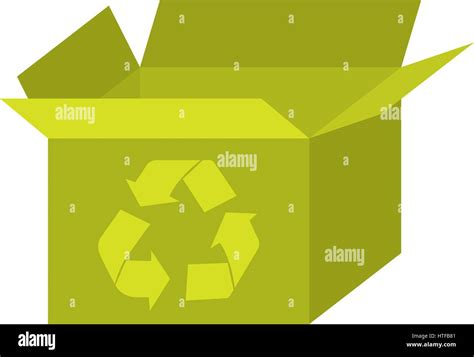 Yellow Box Open With Recycle Symbol Icon Stock Vector Image And Art Alamy