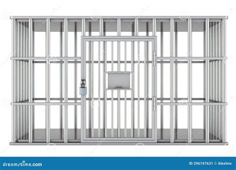 Cage, Prison Cell With Manual Wheelchair, 3D Rendering Stock Photo ...