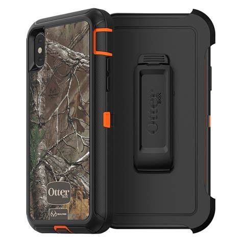 OtterBox DEFENDER SERIES Case for iPhone X (Blaze Orange/Black/Realtree Xtra Camo) - iClarified