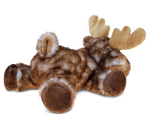 Brown Lying Moose Super Soft Plush Dollibu