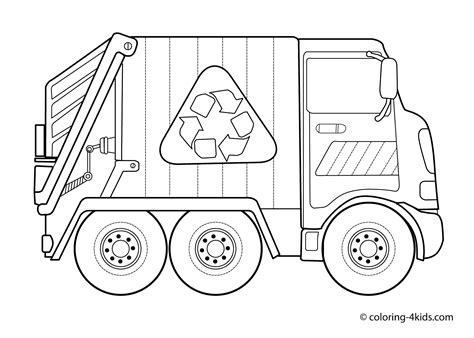 23 Dessins De Coloriage Camion Poubelle à Imprimer Sur