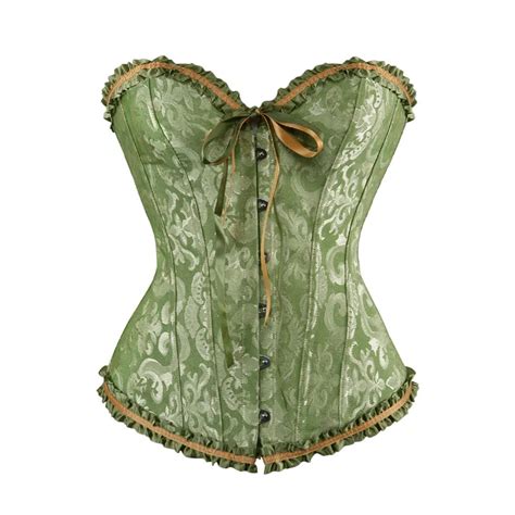 Corset haut Bustier surbuste Lingerie femmes Sexy à lacets grande taille Brocade Vintage Costume