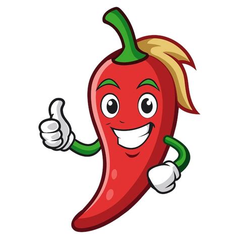 Premium Vector A Red Hot Jalapeno Pepper Cartoon Character Giving An Enthusiastic Thumbs Up Of