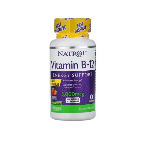 Natrol Vitamin B12 Fast Dissolve 5000mcg 100 Tablets Ehavene