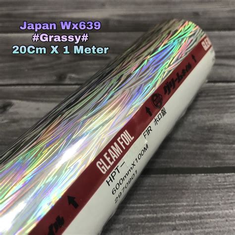 Jual Hologram Hot Stamping Foil Lure Dan Metal Jig GLEAM JAPAN ORIGINAL Motif Grassy Lebar