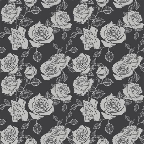 Rose Seamless Pattern Flower Seamless Pattern Vector Floral Seamless