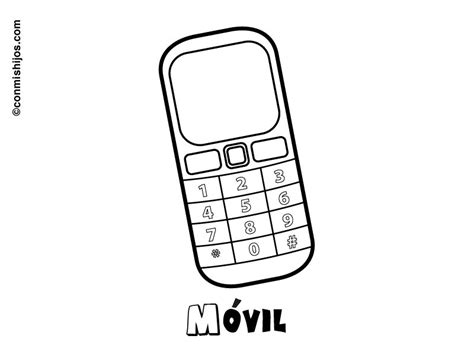 Imprimir Telefono Móvil Dibujos Para Colorear