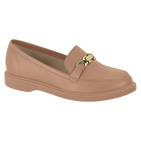 Mocassim Feminino Moleca Conforto Detalhe Dourado Nude Shopee Brasil