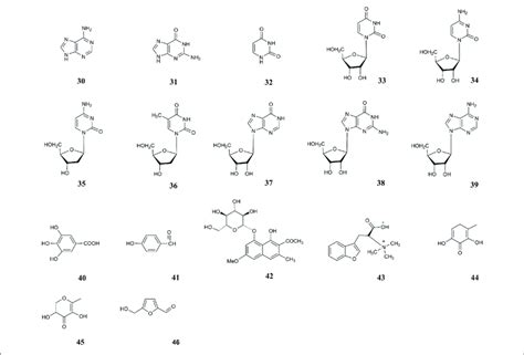 Chemical Structures Of Nucleosides And Other Compounds Download Scientific Diagram