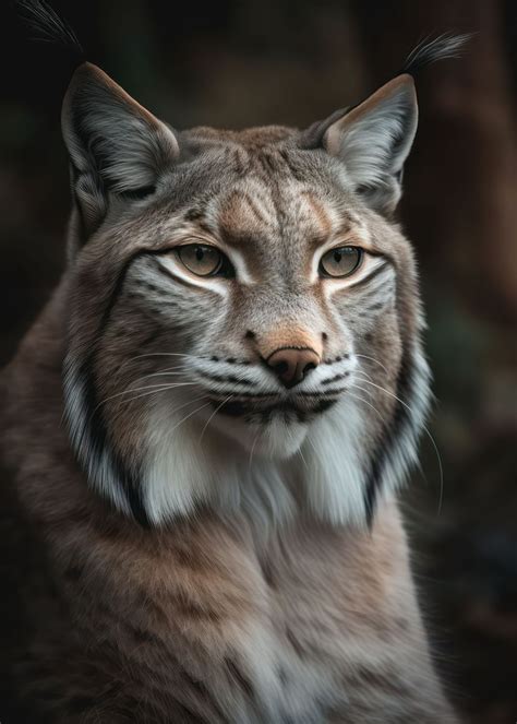 Magnificent Lynx Poster Picture Metal Print Paint By Zooscape