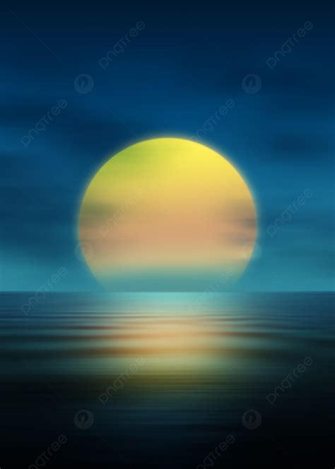 Ocean Sunset Blue Sea Creativity Background Wallpaper Image For Free Download - Pngtree