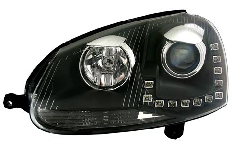 Scheinwerfer Set für VW Golf 5 Jetta 3 in Schwarz mit LED