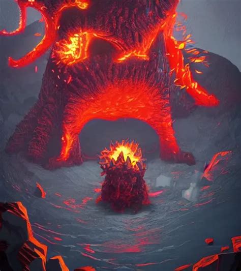 Monsters Drinking Lava Tasty Molten Rocks Creatures Stable