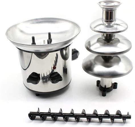 GaRcan 4 Tier Stainless Steel Luxury Hot Chocolate Cream Fondue Fountain Easy To Assemble