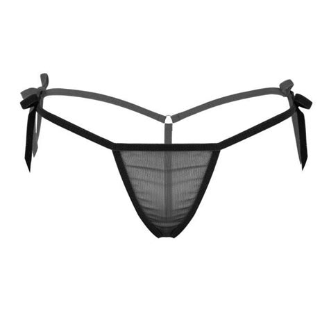 String Ficelle Femme Sexy Ouvert Tanga Transparent Femme Slip Taille Basse Érotique Lingerie