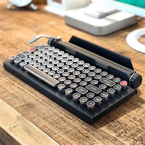 Typewriter Keyboard Wireless Bluetooth RGB Colorful Backlight Retro