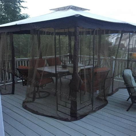 Patio Mosquito Netting Outdoor Canopy 10'x12' Straps Screen