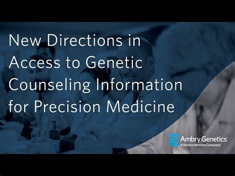 Free Video New Directions In Access To Genetic Counseling Information