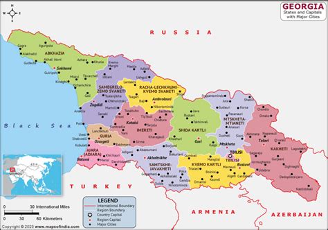 Georgia Map | HD Map of the Georgia