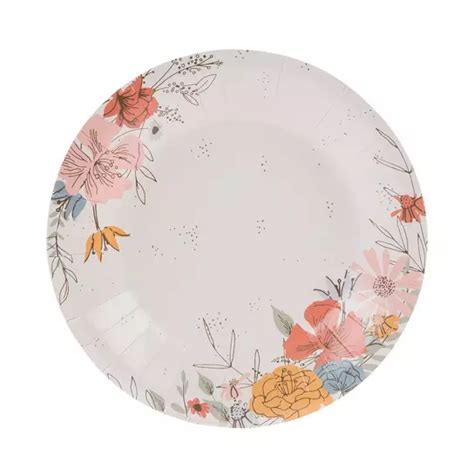 Boho Floral Paper Plates Small Hobby Lobby 2166957