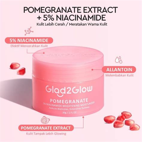 Jual Glad Glow Pomegranate Niacinamide Brightening Moisturuzer