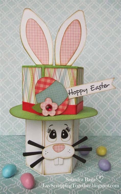 Hoppy Easter Treat Box Luv Scrapping Together Easter Treat Box Easter Paper Crafts Hoppy