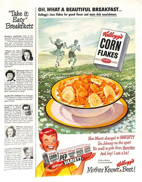 Kelloggs Corn Flakes Ad Variety Pack April Vintage Advertising