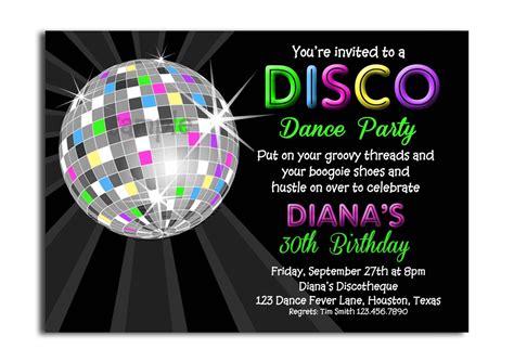 Disco Party Invitations Free Printable - Mickey Mouse Invitations Templates