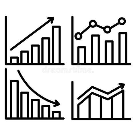 Graph Chart Icon Set Data Visualization Illustrations For Business And Analytics Stock Vector