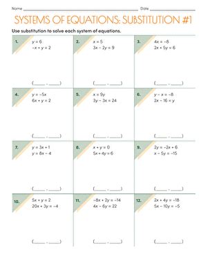 Solving Systems of Equations: Any Method | Interactive Worksheet ... 