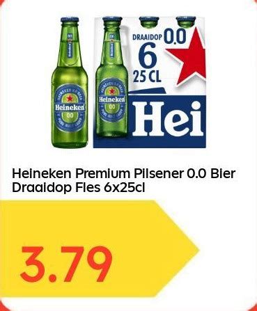 Heineken Premium Pilsener 0 0 Bier Draaidop Fles 6x25cl Aanbieding Bij