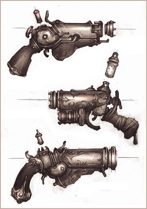 Steampunk Weapons Drawing