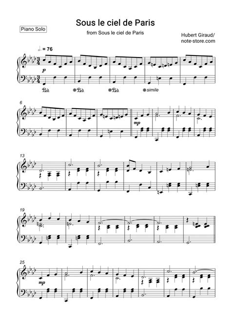 Llorar Cuerpo Genio Sous Le Ciel De Paris Partitura Piano Pdf Saltar