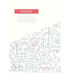 Ecology Flat Design Infographics Poster Vector Image