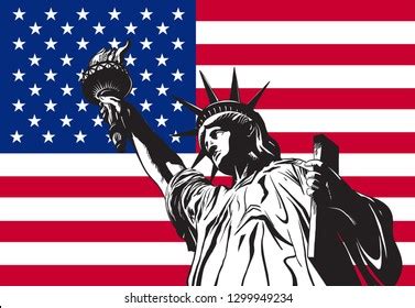 Statue Liberty Nyc Usa Symbol Usa Stock Vector Royalty Free