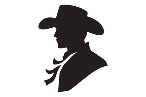 A cowboy with hat silhouette 47915871 Vector Art at Vecteezy