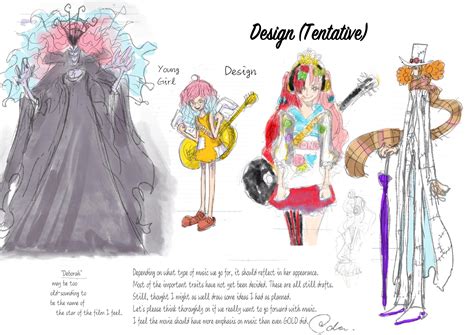 Very early designs of Uta for One Piece Film RED by Oda : r/OnePiece