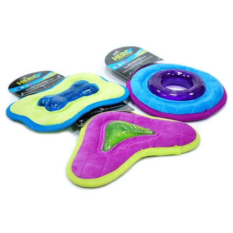 HERO Dog Toys Fabric Flying Disc Soft Squeaky Interactive Dog Toys Suitable for Small to Large ...