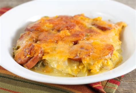 Cheesy Smoked Sausage Vegetable Casserole - The Farmwife Cooks