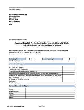 Ausfüllbar Online kita zentrumbildung ekhn Antrag auf Erlaubnis fr den